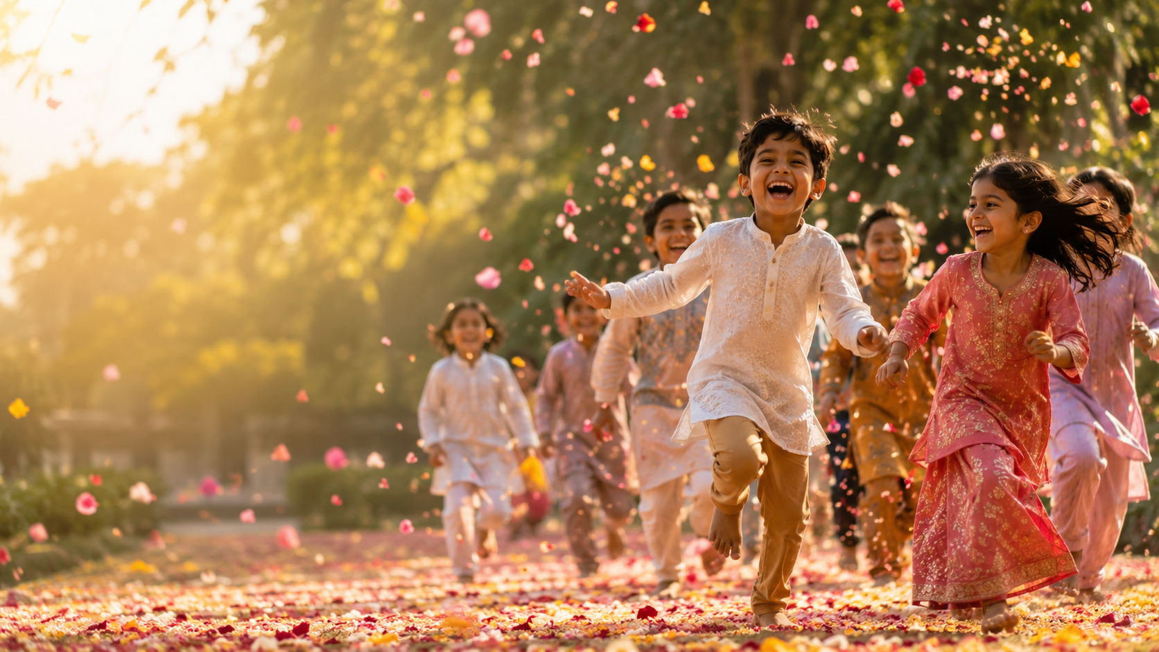 Children full of wonder and joy
